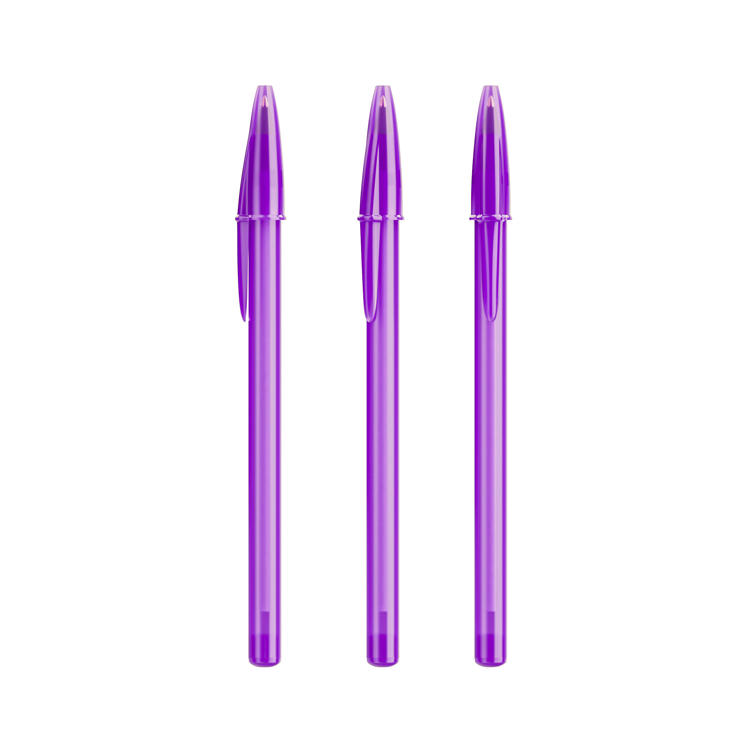 Stylo bille publicitaire BIC® Style Violet transparent - Encre noire